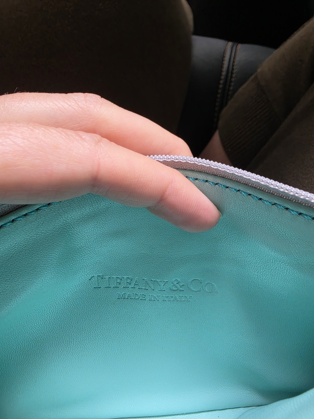 Tiffany & Co. Silver Metallic Zip Pouch - Picture 4 of 8